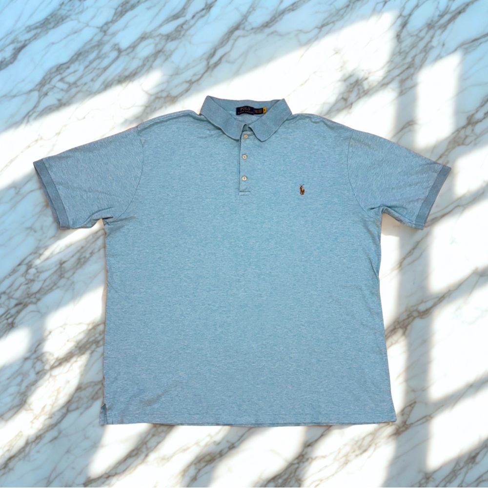 Ralph Lauren – Aqua Polo Shirt – Men’s 2XLT – Cotton Classic Fit